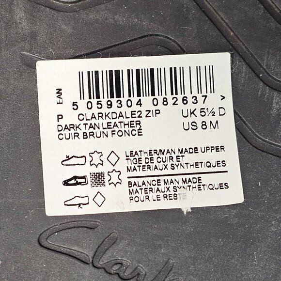 Clarks Clarkdale2 Zip Double Zipper Wedge Boots Shoes Tan Women's Size 8M- NEW - Picture 10 of 11